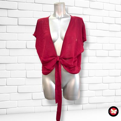 **HOY** Blusa con lazo SHEIN color Granate Talla L