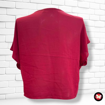 **HOY** Blusa con lazo SHEIN color Granate Talla L