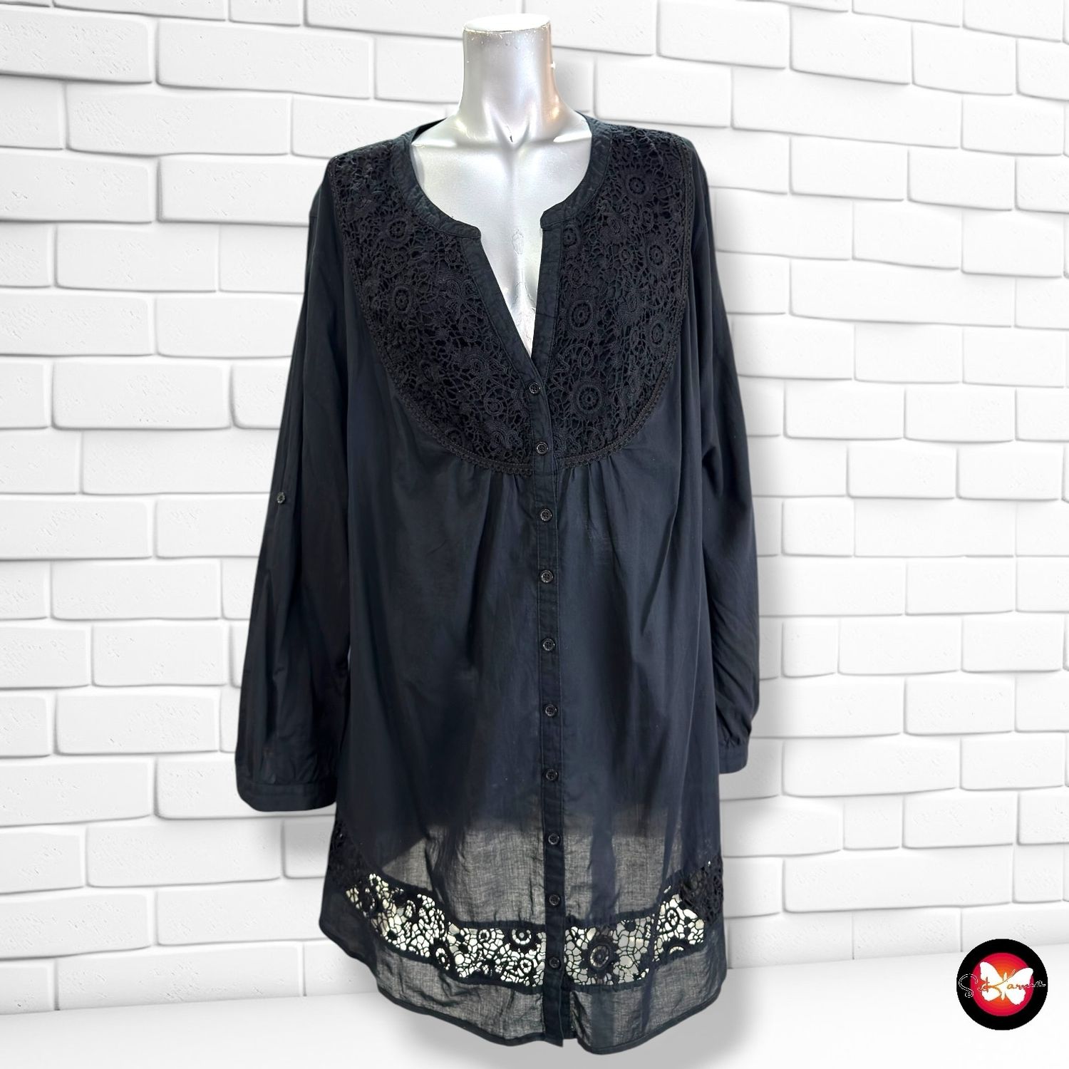 **HOY** Camisa de manga larga BODYFLIRT color Negro Talla XXL