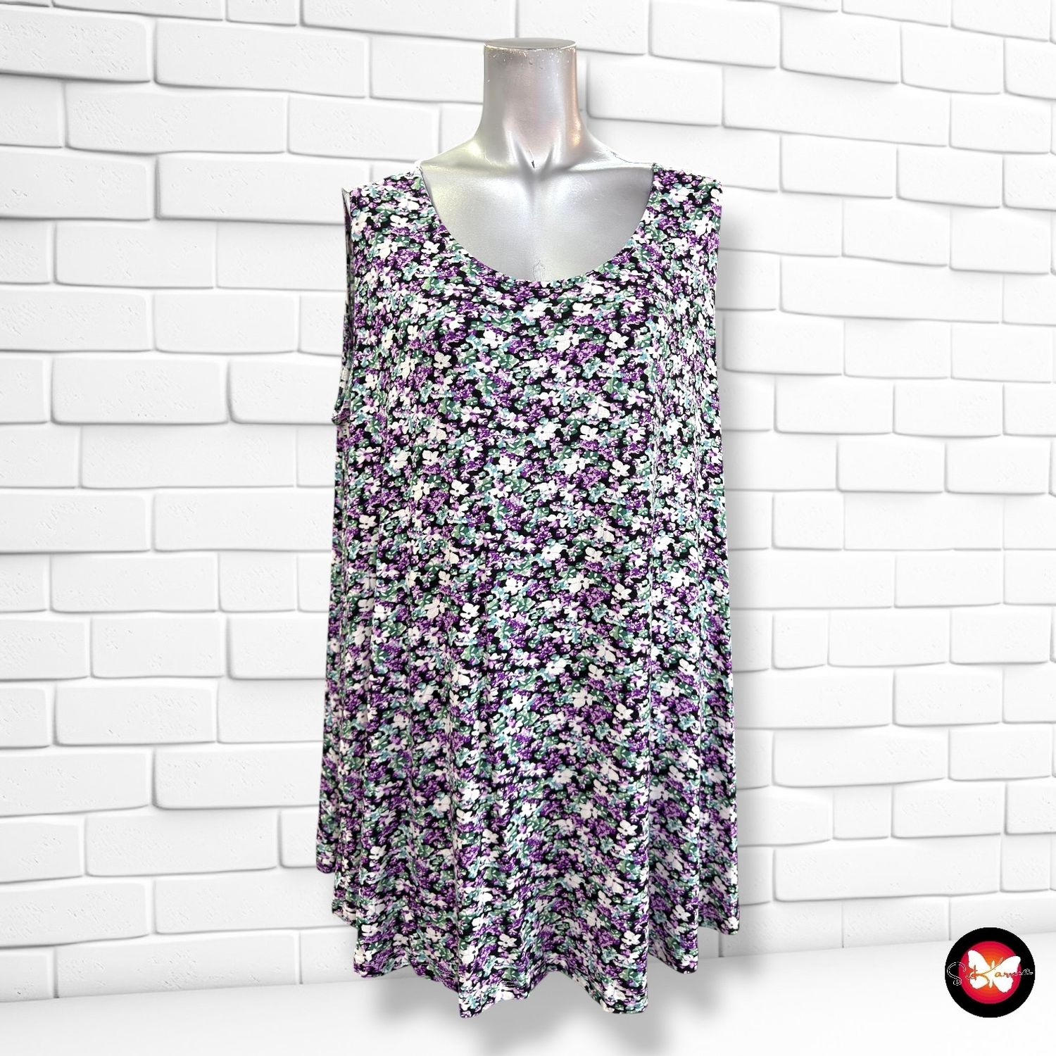 **HOY** Camiseta sin mangas de florecitas con encaje ESMARA color Varios Talla XXL