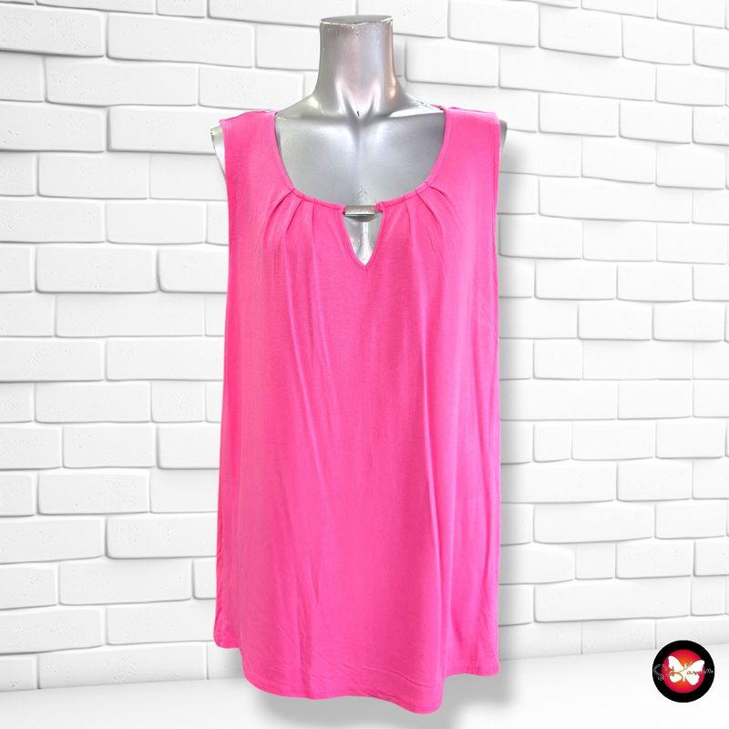 **HOY** Camiseta sin mangas básica con aplique JANINA color Rosa Talla 42