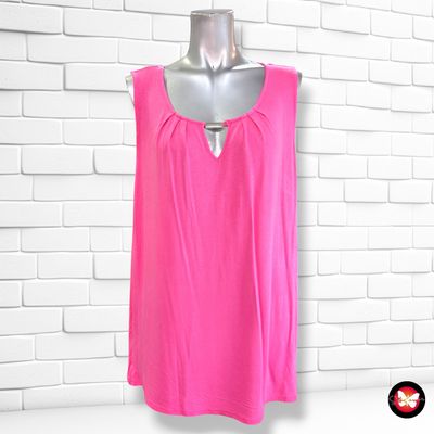 **HOY** Camiseta sin mangas básica con aplique JANINA color Rosa Talla 42