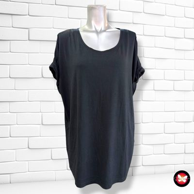 **HOY** Camiseta de manga corta básica GINA BENOTTI color Negro Talla 40/42 (grande)
