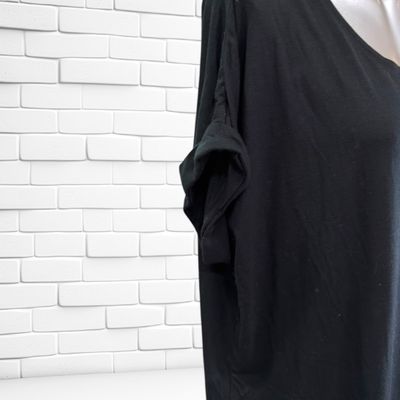 **HOY** Camiseta de manga corta básica GINA BENOTTI color Negro Talla 40/42 (grande)
