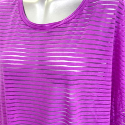 **HOY** Camiseta traslúcida de manga corta JANINA color Violeta Talla 48 (grande)