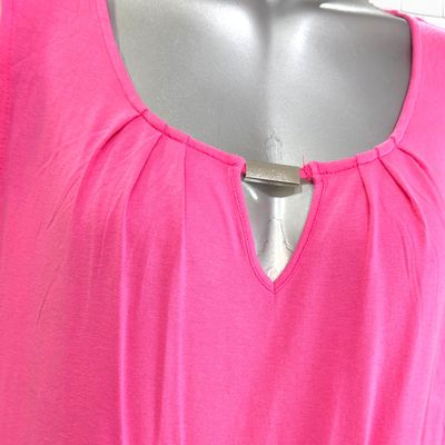 **HOY** Camiseta sin mangas básica con aplique JANINA color Rosa Talla 42