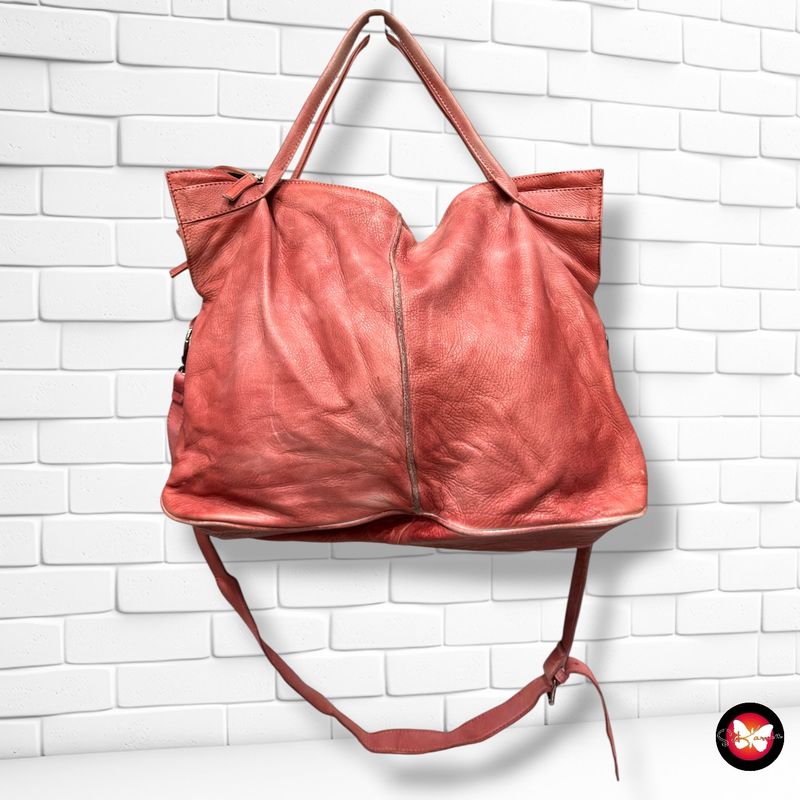 **HOY** Bolso de hombro/ bandolera de piel  color Ladrillo Talla MAXI