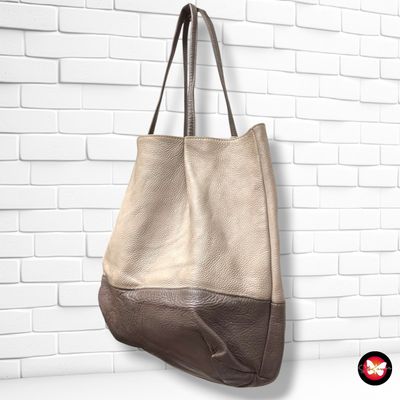 **HOY** Bolso de hombro de piel  color Taupe Talla GRANDE