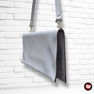 Bolso de hombro de charol GIANNI CHIARINI color Celeste Talla PEQUEÑO