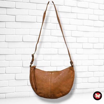 **HOY** Bolso bandolera de piel MANGO color Marrón Talla PEQUEÑO