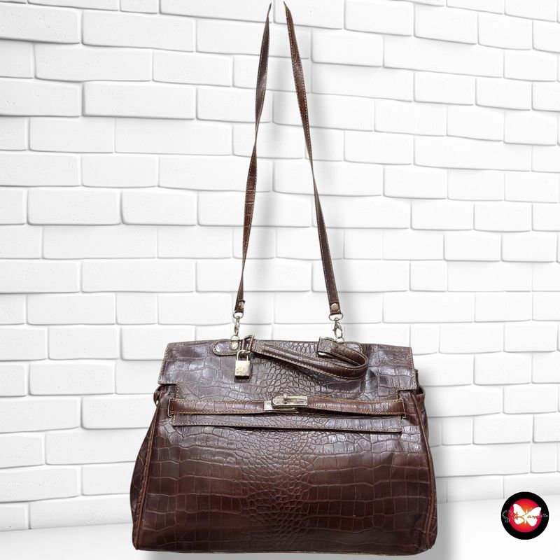 **HOY** Bolso tipo maletín  color Marrón Talla GRANDE