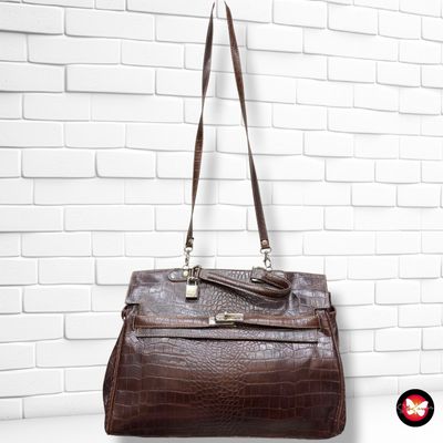 **HOY** Bolso tipo maletín  color Marrón Talla GRANDE