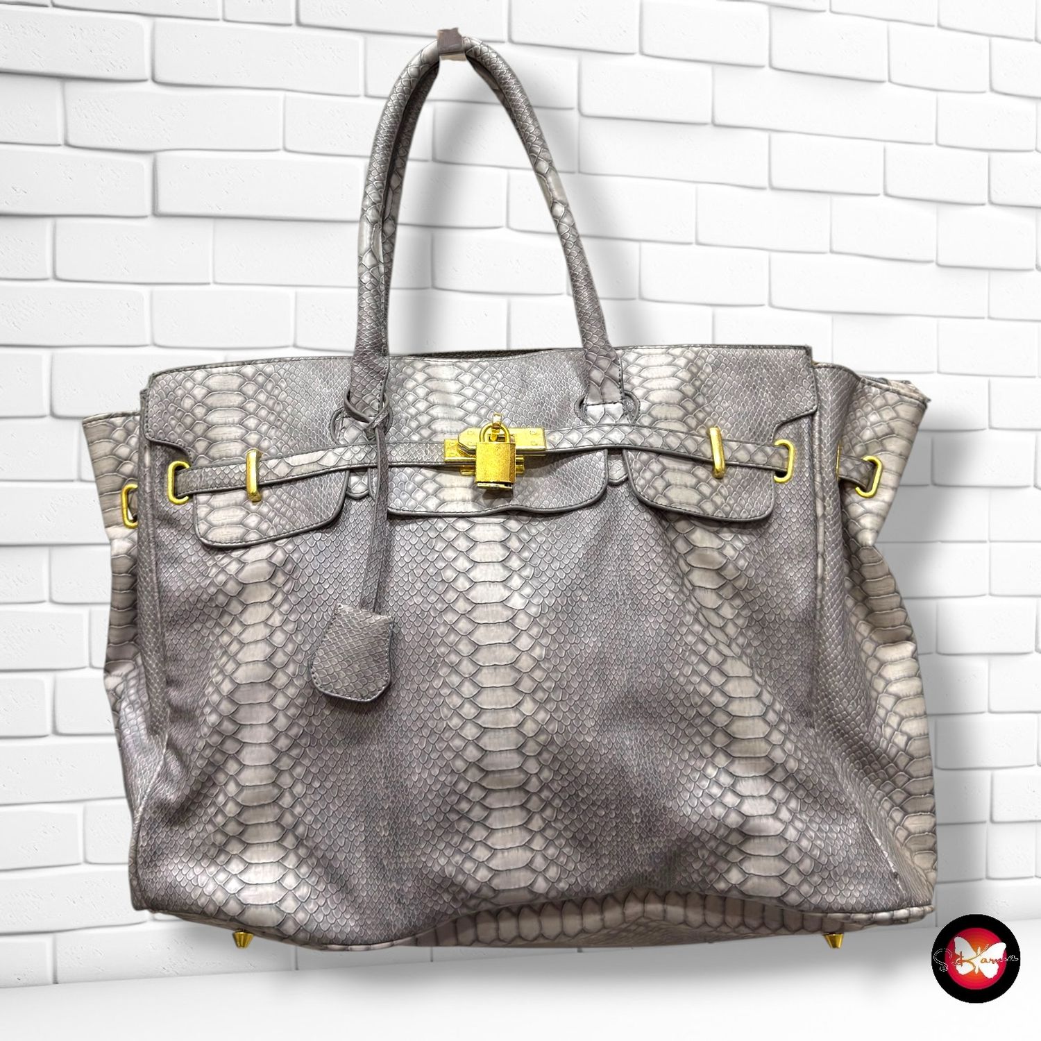 **HOY** Bolso de hombro  color Gris Talla MAXI