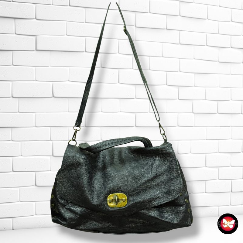 **HOY** Bolso de hombro/ bandolera de piel  color Negro Talla GRANDE