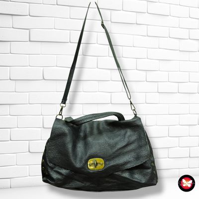 **HOY** Bolso de hombro/ bandolera de piel  color Negro Talla GRANDE