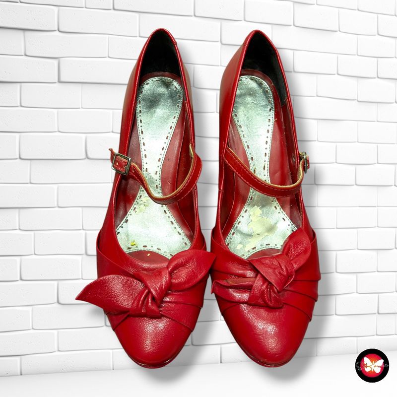 Zapatos de tacón tipo salón  color Rojo Talla Calzado 37