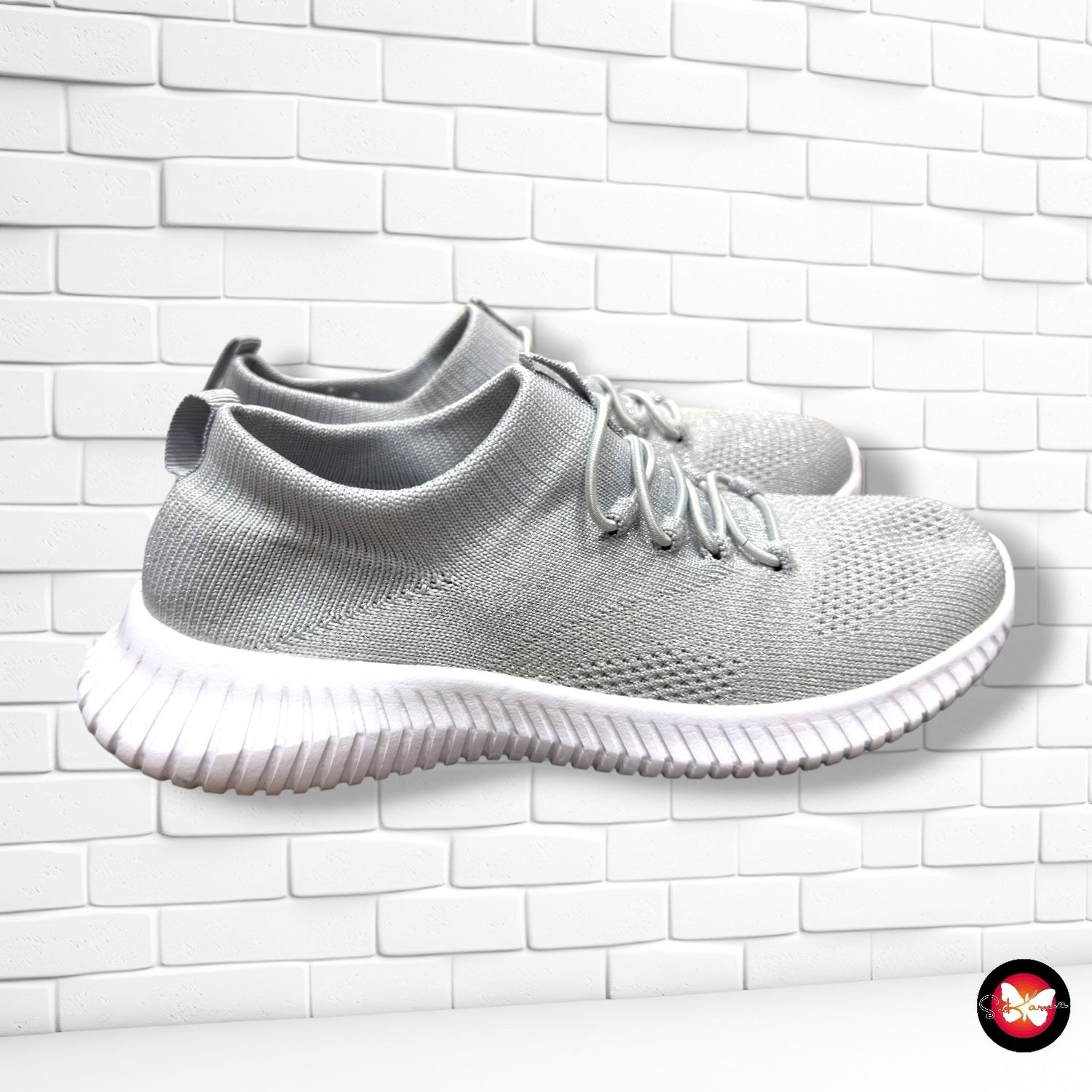 **HOY** Zapatillas deportivas de punto con lurex GRACELAND color Gris Talla Calzado 36