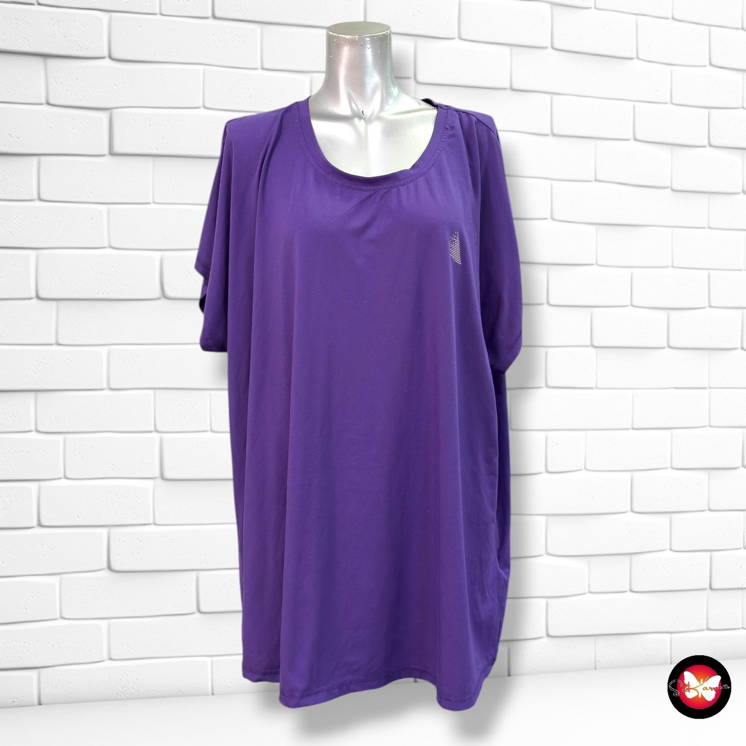 **HOY** Camiseta deportiva ACTIVE by ZIZZI color Violeta Talla L (muy grande)