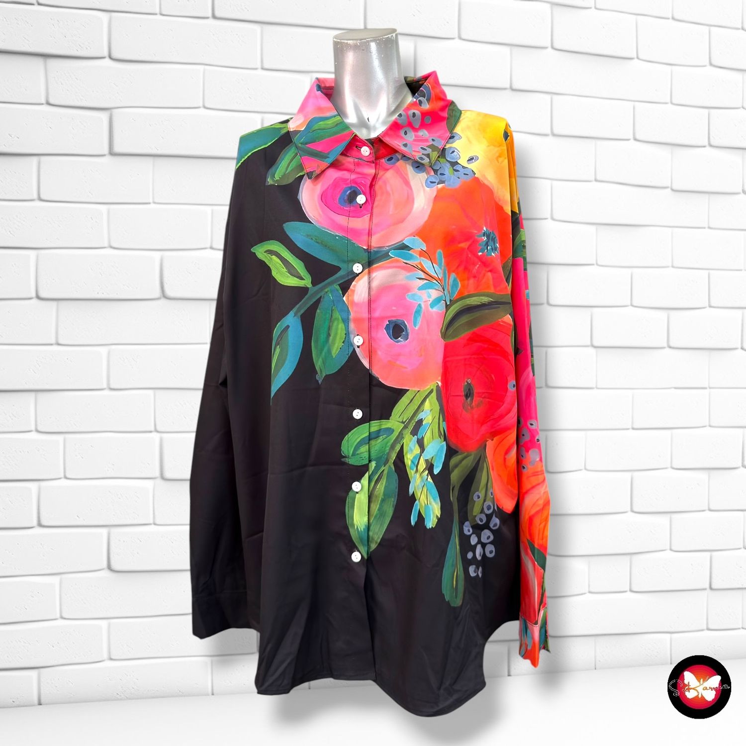 **HOY** Camisa de manga larga estampada  color Varios Talla 2XL