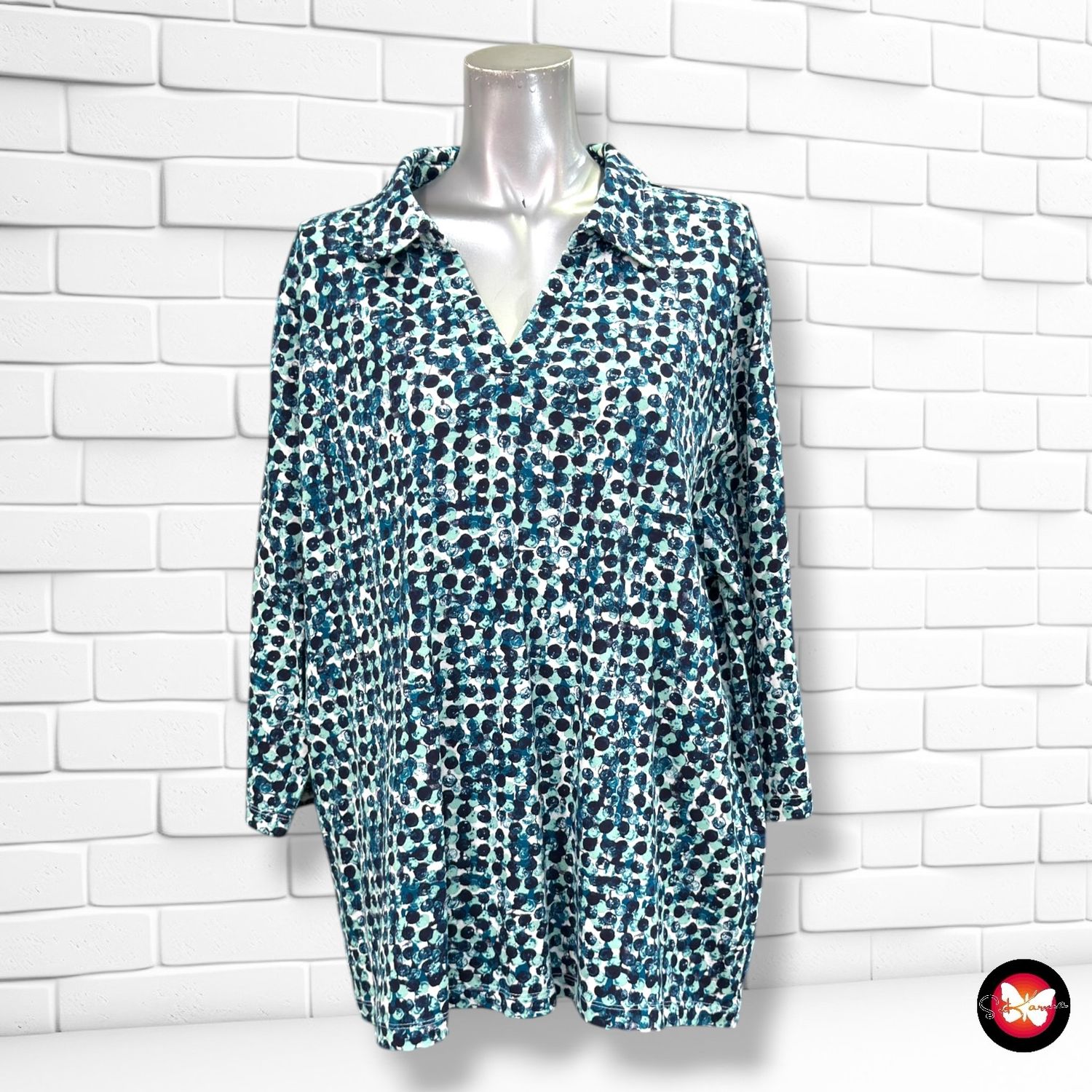 **HOY** Camiseta de media manga  color Azul, turquesa y blanco Talla 50