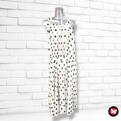**HOY** Vestido halter plisado con lunares STEPS color Blanco y negro Talla 44
