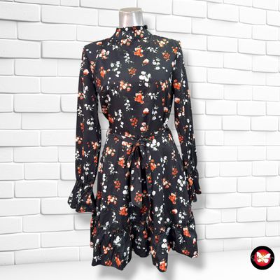 **HOY** Vestido de manga larga de florecitas PARISIAN color Negro y varios Talla 38
