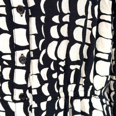 **HOY** Vestido largo camisero ZARA color Negro y crema Talla M