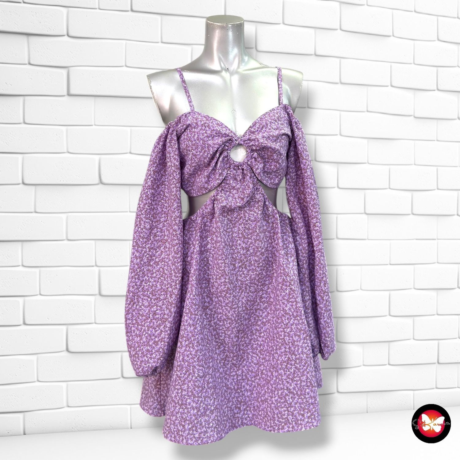 **HOY** Vestido cut-out DIVIDED color Violeta Talla M