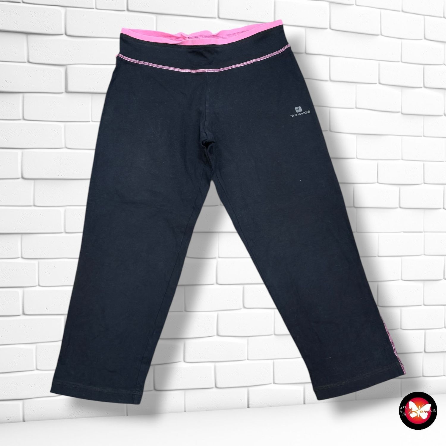 **HOY** Mallas deportivas piratas DOMYOS color Negro y rosa Talla M