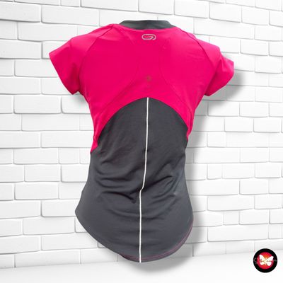 **HOY** Camiseta deportiva KALENJI color Gris y magenta Talla S