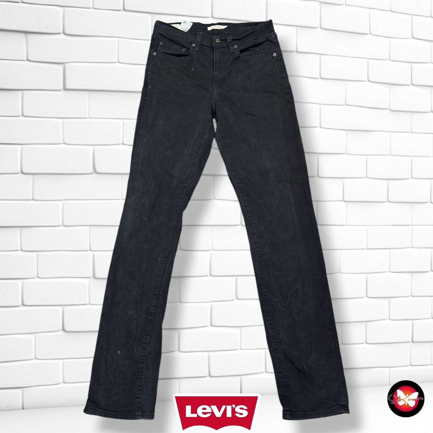 **HOY** Pantalón 724 HIGH RISE STRAIGHT LEVI’S color Negro Talla L (W30)