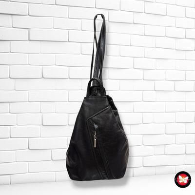 **HOY** Mochila de piel  color Negro Talla MEDIANO