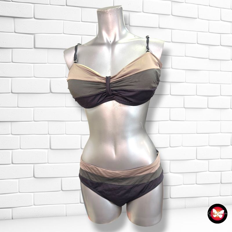 **HOY** Bikini con pecho armado  color Gris, taupe y verde Talla XL