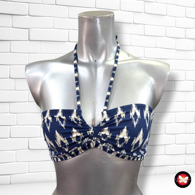 **HOY** Bikini parte de arriba M&amp;S color Azul y crema Talla 40