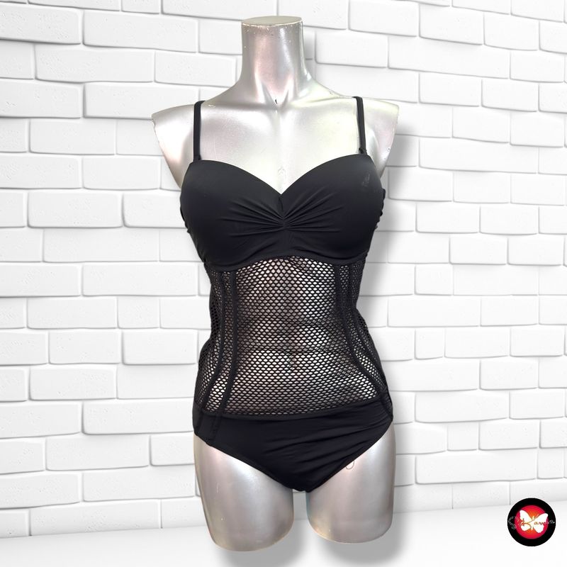 **HOY** Bañador entero caladito  color Negro Talla 44
