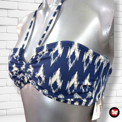 **HOY** Bikini parte de arriba M&S color Azul y crema Talla 40