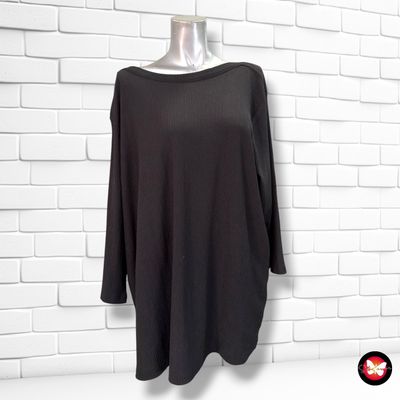 **HOY** Blusa de media manga LAURA TORELLI color Negro Talla 48/50