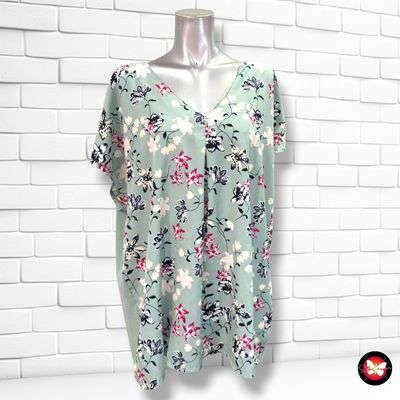 **HOY** Blusa de manga corta JANINA color Verde salvia y varios Talla 46