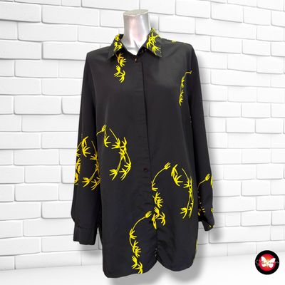 **HOY** Camisa de manga larga color Negro y amarillo Talla 46