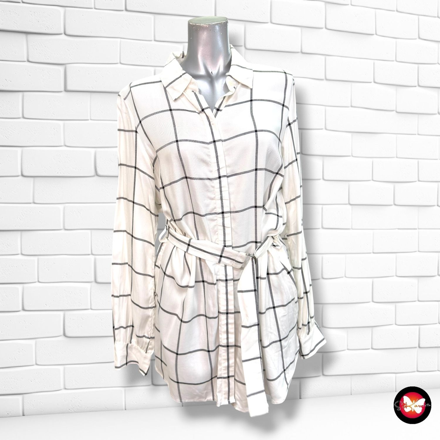 Camisola de cuadros AMISU color Blanco y negro Talla XS