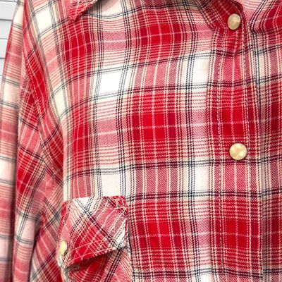 **HOY** Camisa de cuadros MS MODE color Rojo y blanco Talla 52