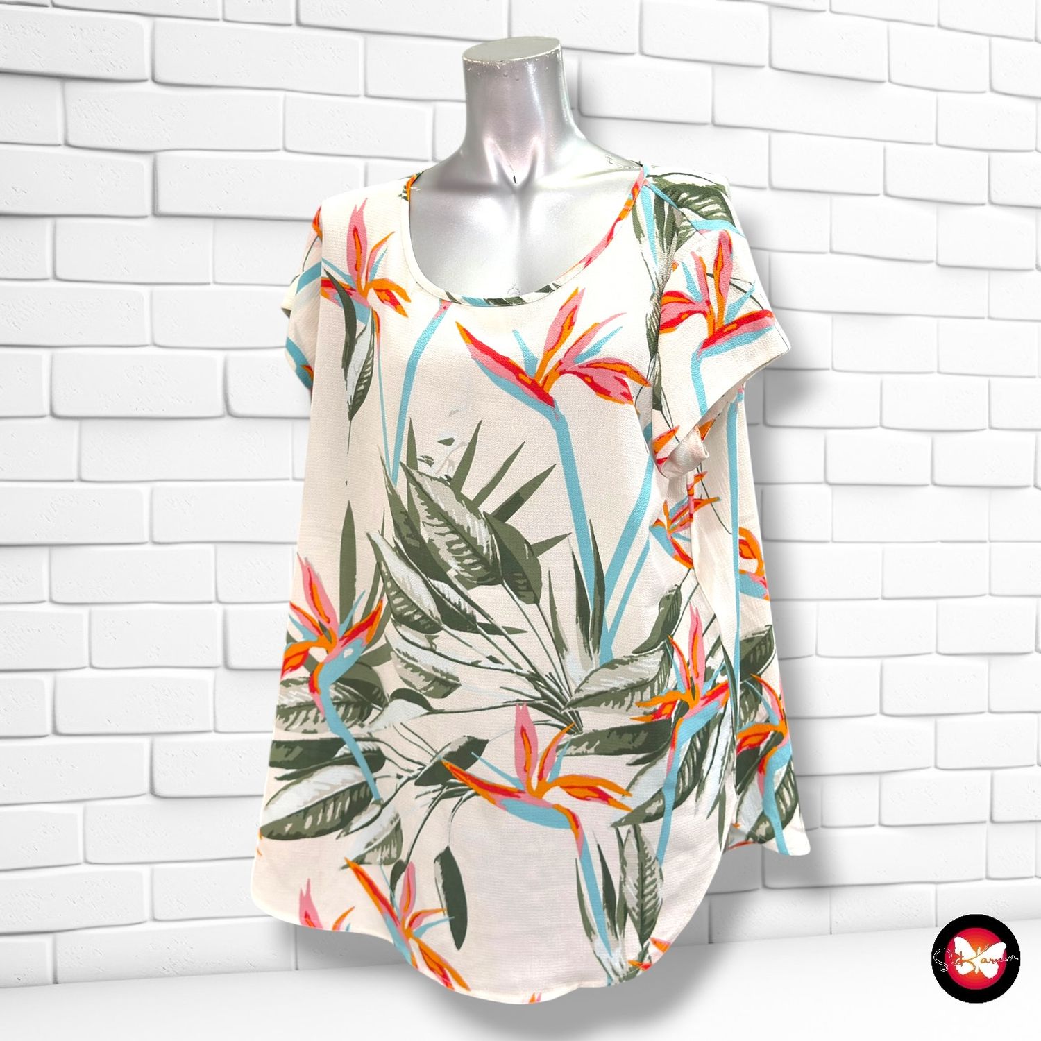 Blusa de manga corta estampada ONLY color Varios Talla 40