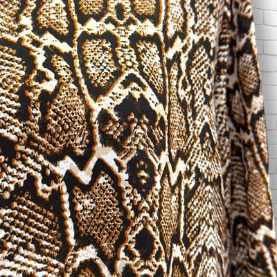**HOY** Vestido traslúcido estampado serpiente color Marrón y blanco Talla M