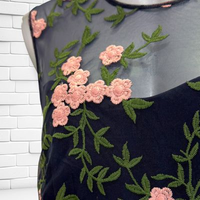 **HOY** Vestido de fiesta ESPRIT color Azul marino y rosa Talla 40
