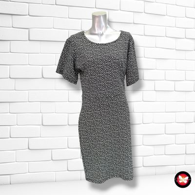 **HOY** Vestido de manga corta color Negro y blanco Talla S