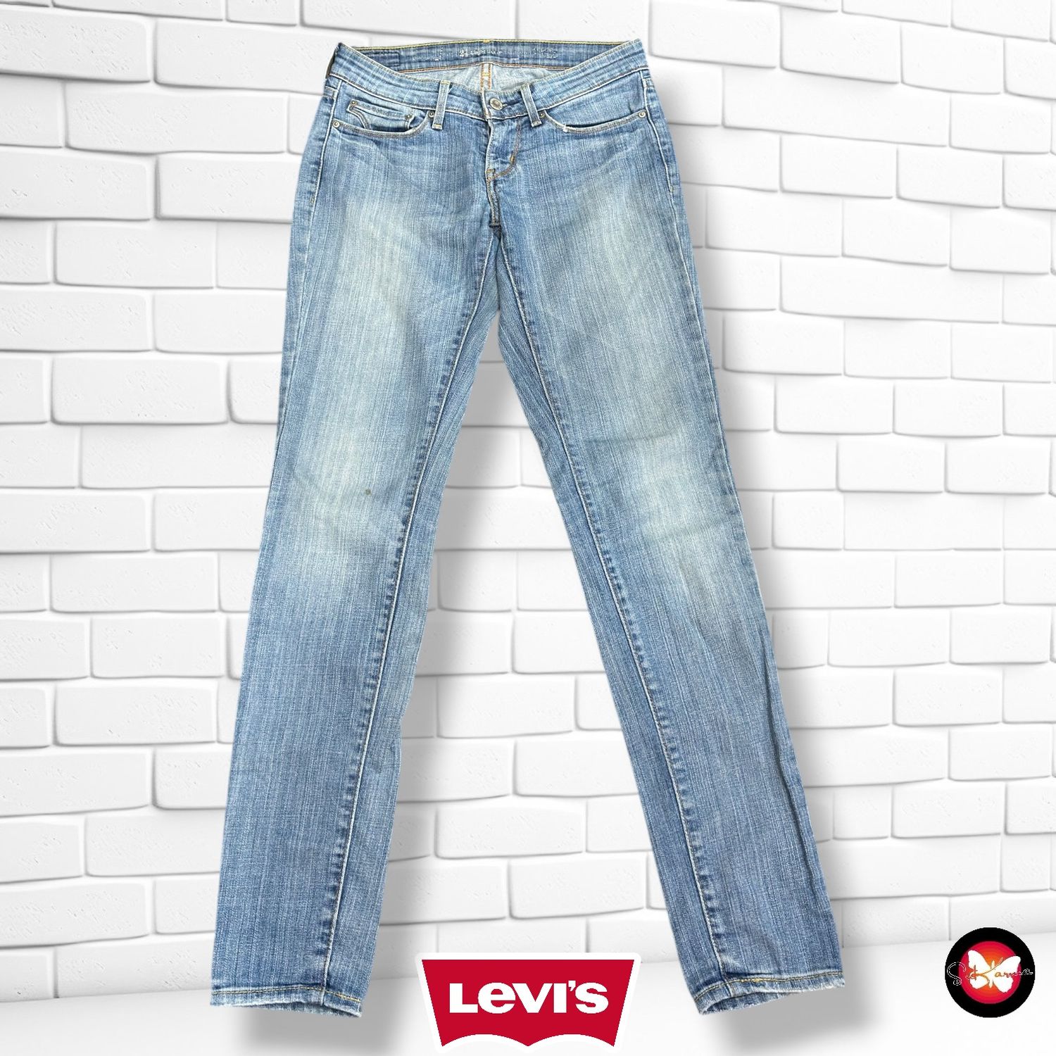 Pantalón SLIGHT CURVE LEVI’S color Azul vaquero Talla XS (W24)