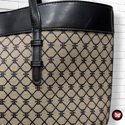 **HOY** Bolso tote de hombro EVEN&ODD color Negro y beige Talla GRANDE