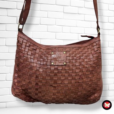 **HOY** Bolso bandolera de piel BIBA color Ladrillo Talla MEDIANO