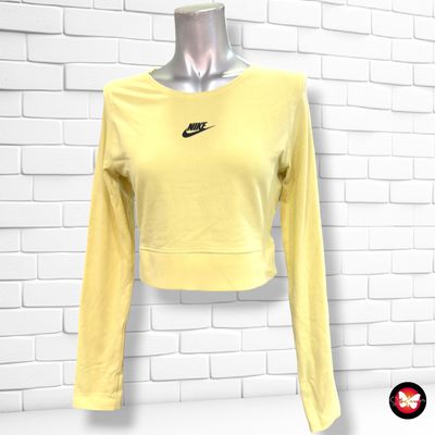 **HOY** Camiseta de manga larga cropped NIKE color Lima Talla M