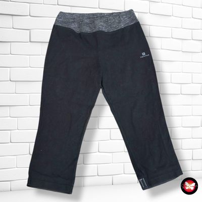 **HOY** Mallas deportivas piratas de algodón DOMYOS color Negro y gris Talla XS